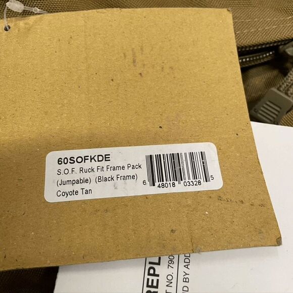 BlackHawk SOF Ruck Kit w/ Frame & Pads Coyote Tan 60SOFKDE - Picture 4 of 8